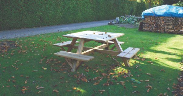 clipper8 tuinbank banc table jardin bois autoclave pin haut greenview 2
