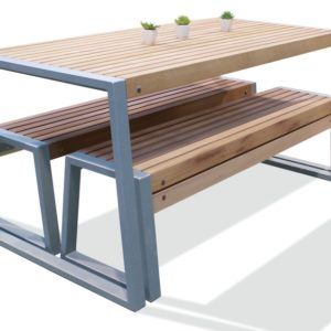 lucca tuinbank banc table jardin bois autoclave pin haut greenview 5